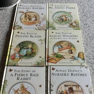 Beatrix Potter Illustrated Coffee Table Book Set - Cream and Green